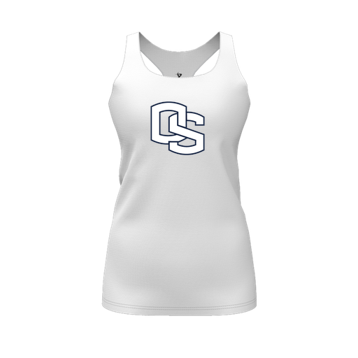[FT0TRBWH-FYS-LOGO1] Decker Racerback Tank Top (Female Youth S, White, Logo 1)