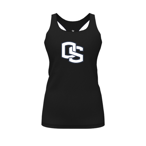 [FT0TRBBK-FYS-LOGO1] Decker Racerback Tank Top (Female Youth S, Black, Logo 1)