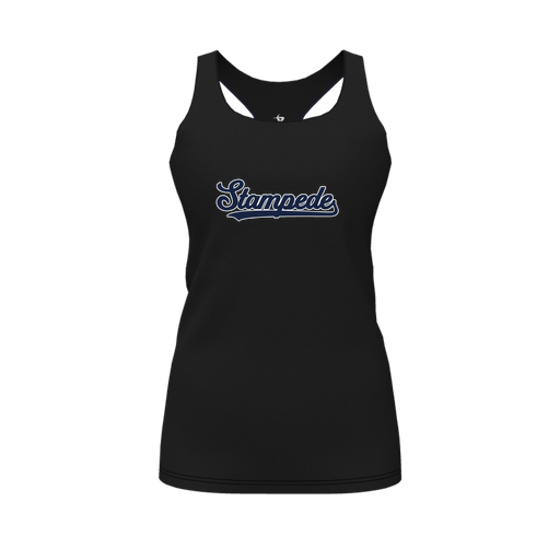 [FT0TRBBK-FYS-LOGO2] Decker Racerback Tank Top (Female Youth S, Black, Logo 2)
