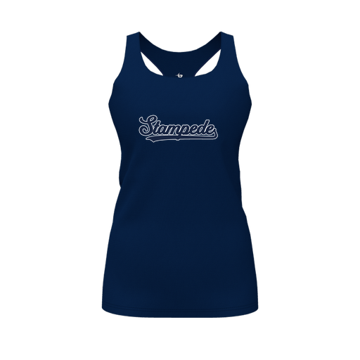 [FT0TRBNV-FYS-LOGO2] Decker Racerback Tank Top (Female Youth S, Navy, Logo 2)