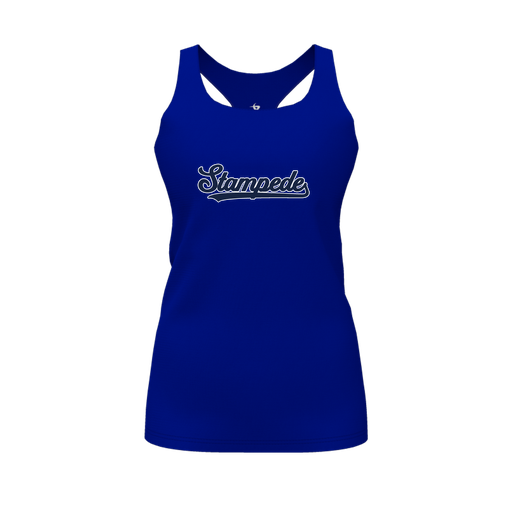 [FT0TRBRY-FYS-LOGO2] Decker Racerback Tank Top (Female Youth S, Royal, Logo 2)
