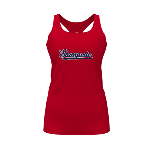 [FT0TRBRD-FYS-LOGO2] Decker Racerback Tank Top (Female Youth S, Red, Logo 2)