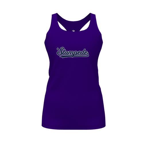 [FT0TRBPP-FYS-LOGO2] Decker Racerback Tank Top (Female Youth S, Purple, Logo 2)