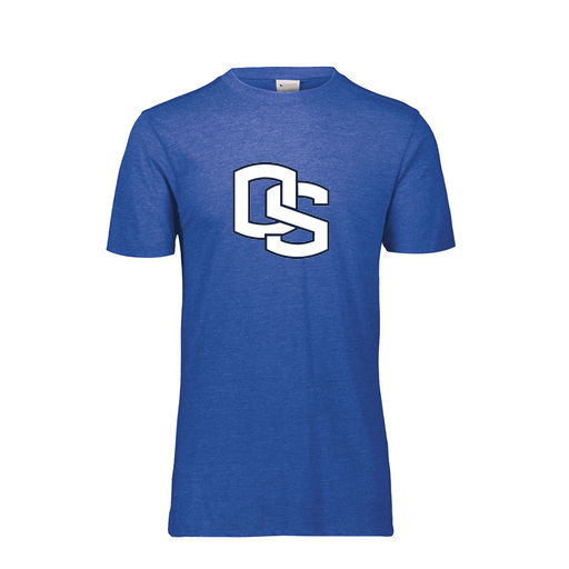 [FTSCUBRY-YS-LOGO1] Decker Youth Tri-Blend T-Shirt - Short Sleeve (Youth S, Royal, Logo 1)