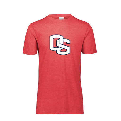 [FTSCUBRD-YS-LOGO1] Decker Youth Tri-Blend T-Shirt - Short Sleeve (Youth S, Red, Logo 1)
