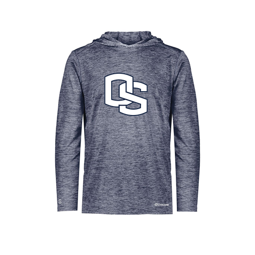 [FOLHCGNV-AS-LOGO1] Decker Men's Charge Hoodie (Adult S, Navy, Logo 1)