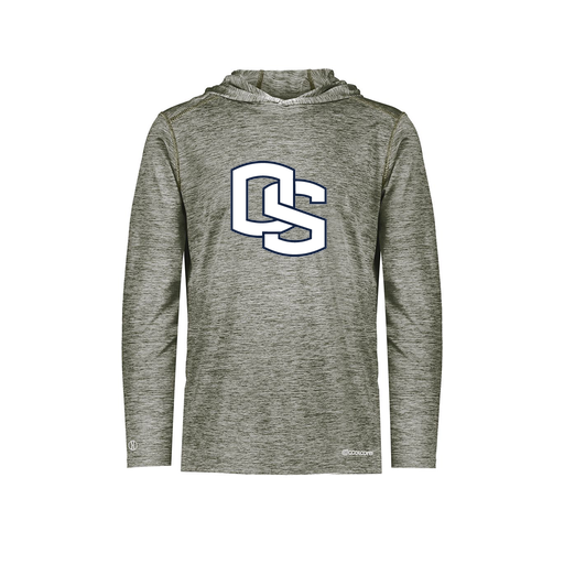 [FOLHCGGY-AS-LOGO1] Decker Men's Charge Hoodie (Adult S, Gray, Logo 1)