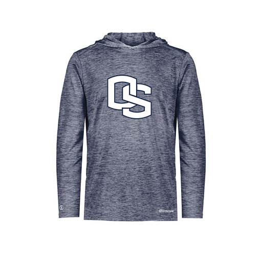 [FOLHCGNV-YS-LOGO1] Decker Youth Charge Hoodie (Youth S, Navy, Logo 1)