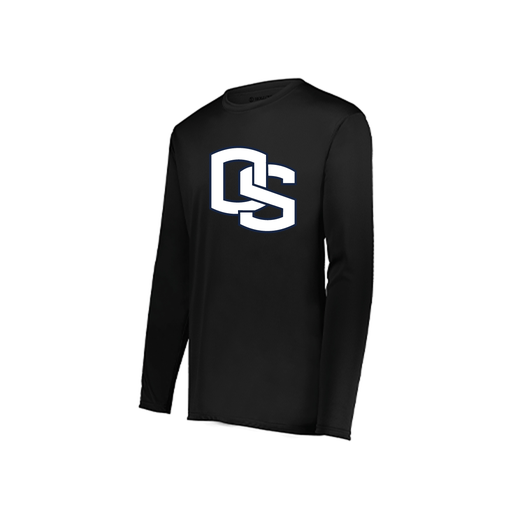 [222822.080.XS-LOGO1] Men's LS Smooth Sport Shirt (Adult XS, Black, Logo 1)
