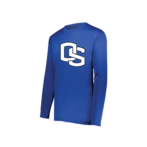 [222822.060.XS-LOGO1] Men's LS Smooth Sport Shirt (Adult XS, Royal, Logo 1)