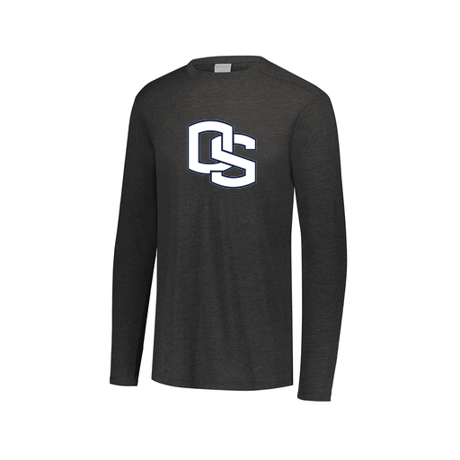 [FTLCUBBK-AXS-LOGO1] Decker Men's Tri-Blend T-Shirt - Long Sleeve (Adult XS, Black, Logo 1)