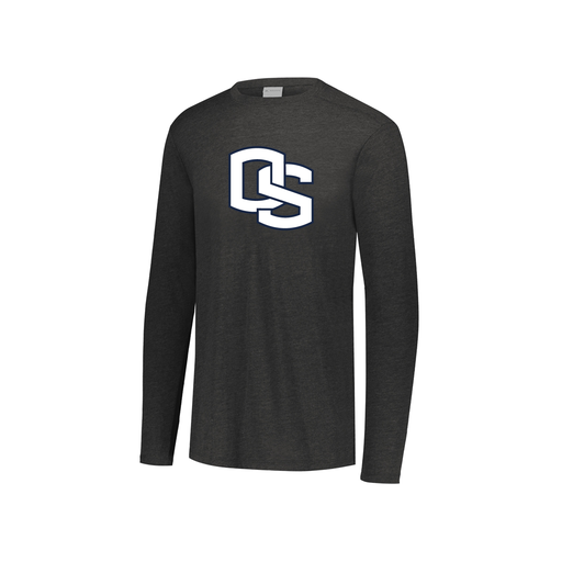 [FTLCUBBK-YS-LOGO1] Decker Youth Tri-Blend T-Shirt - Long Sleeve (Youth S, Black, Logo 1)