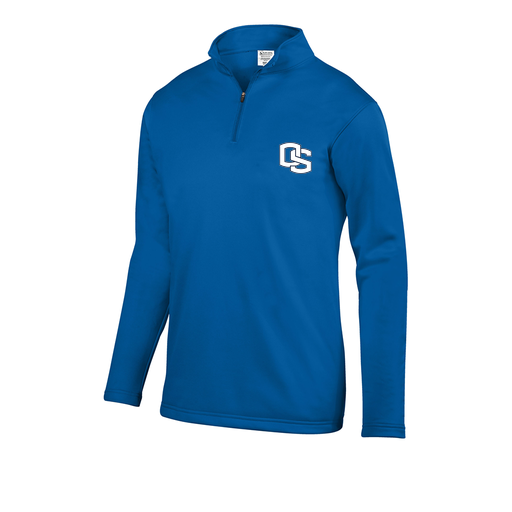 [FOLQFFRY-YS-LOGO1] Decker Youth FlexFleece 1/4 Zip (Youth S, Royal, Logo 1)